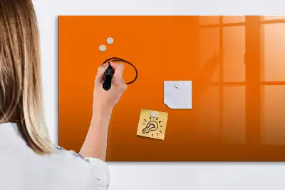 Schreib-Magnettafel in der Farbe Orange