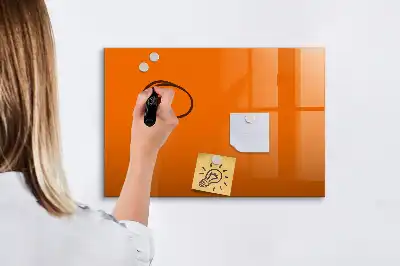 Schreib-Magnettafel in der Farbe Orange