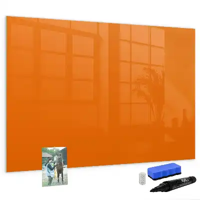 Schreib-Magnettafel in der Farbe Orange