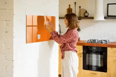 Schreib-Magnettafel in der Farbe Orange