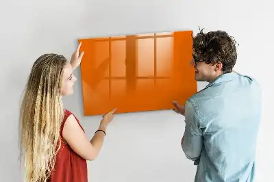 Schreib-Magnettafel in der Farbe Orange