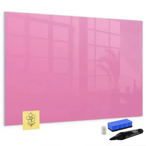 Beschreibbare Magnettafel in Rosa
