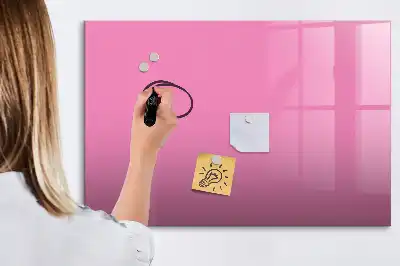 Beschreibbare Magnettafel in Rosa
