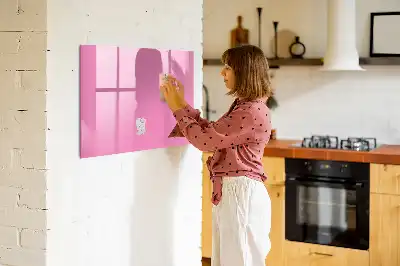 Beschreibbare Magnettafel in Rosa