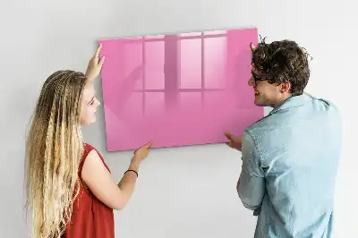 Beschreibbare Magnettafel in Rosa