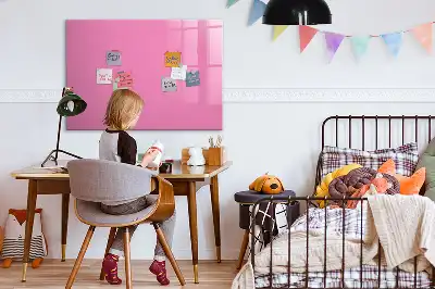 Beschreibbare Magnettafel in Rosa