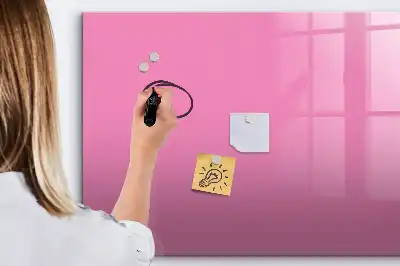 Beschreibbare Magnettafel in Rosa