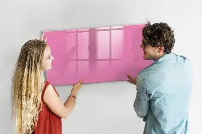 Beschreibbare Magnettafel in Rosa