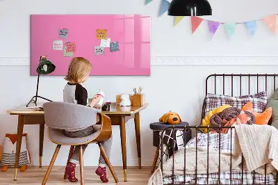 Beschreibbare Magnettafel in Rosa