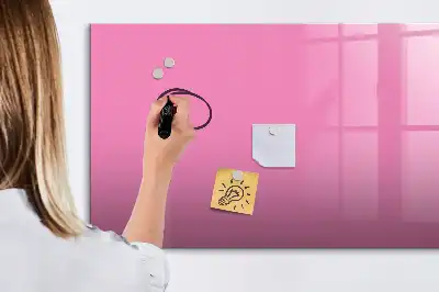 Beschreibbare Magnettafel in Rosa