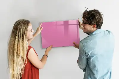 Beschreibbare Magnettafel in Rosa