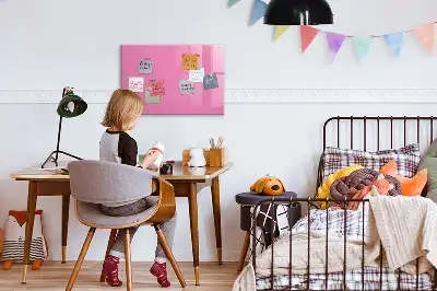Beschreibbare Magnettafel in Rosa