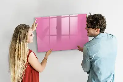 Beschreibbare Magnettafel in Rosa