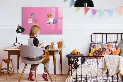 Beschreibbare Magnettafel in Rosa