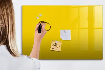 Schreib-Magnettafel in Hellgelb