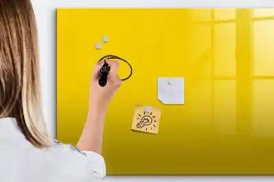 Schreib-Magnettafel in Hellgelb