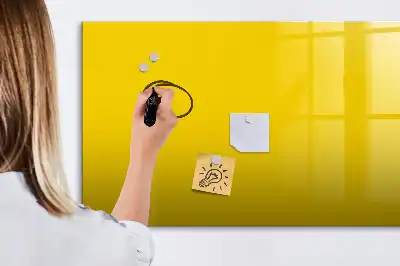 Schreib-Magnettafel in Hellgelb