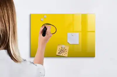 Schreib-Magnettafel in Hellgelb