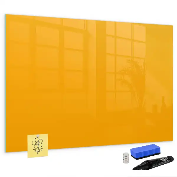 Beschreibbare Magnettafel in Goldgelb