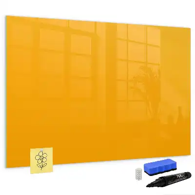 Beschreibbare Magnettafel in Goldgelb