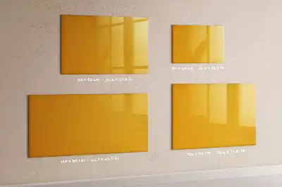 Beschreibbare Magnettafel in Goldgelb