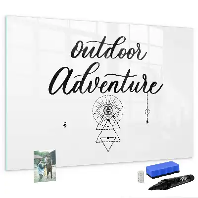 Beschreibbare Magnettafel für Outdoor-Abenteuer