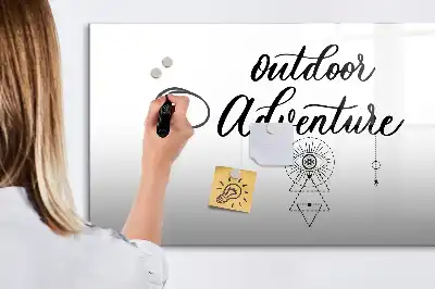 Beschreibbare Magnettafel für Outdoor-Abenteuer