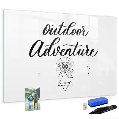 Beschreibbare Magnettafel für Outdoor-Abenteuer