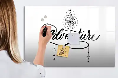 Schreib-Magnettafel mit Abenteuer-Motiv