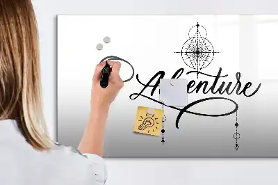 Schreib-Magnettafel mit Abenteuer-Motiv