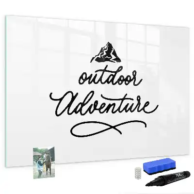 Beschreibbare Magnettafel für Outdoor-Abenteuer