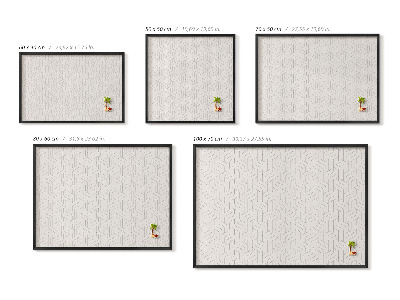 Magnettafel mit schwarzem Rahmen Regelmäßiges lineares Muster