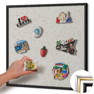 Magnettafel mit schwarzem Rahmen Heller Feinsteinzeug