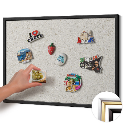 Magnettafel mit schwarzem Rahmen Heller Feinsteinzeug