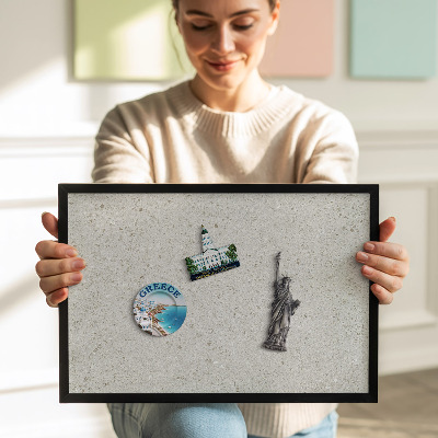 Magnettafel mit schwarzem Rahmen Heller Feinsteinzeug