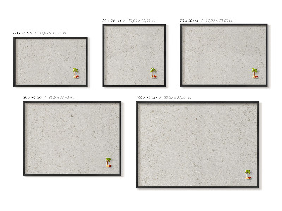 Magnettafel mit schwarzem Rahmen Heller Feinsteinzeug