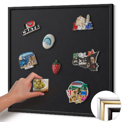 Magnettafel mit schwarzem Rahmen Farbe Schwarz