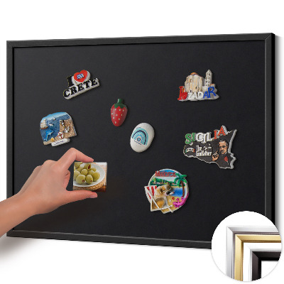 Magnettafel mit schwarzem Rahmen Farbe Schwarz