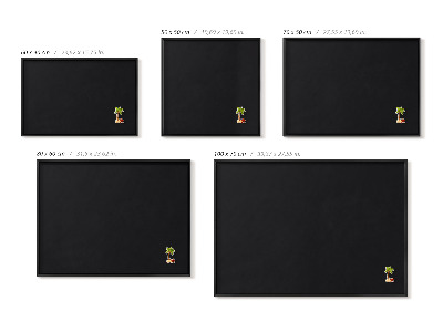 Magnettafel mit schwarzem Rahmen Farbe Schwarz
