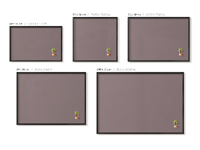 Magnettafel mit schwarzem Rahmen Farbe Helles Braun