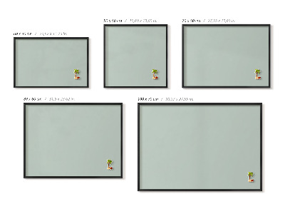 Magnettafel mit schwarzem Rahmen Farbe Aquamarin
