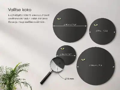 Wand-Magnettafel für Reisesouvenirs in rundem Design und schwarzer Farbe