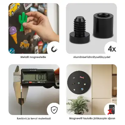 Wand-Magnettafel für Reisesouvenirs in rundem Design und schwarzer Farbe