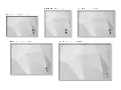 Magnettafel mit silbernem Rahmen Geometrischer 3D-Hintergrund
