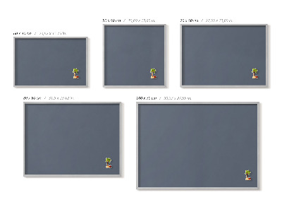 Magnettafel mit silbernem Rahmen Farbe Kaltgrau