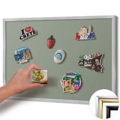 Magnettafel mit silbernem Rahmen Farbe Helloliv