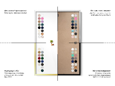 Magnettafel mit silbernem Rahmen Farbe Helloliv