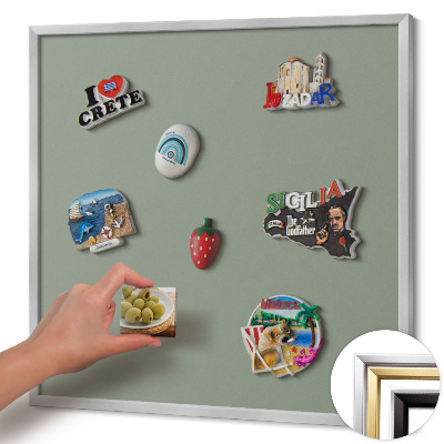 Magnettafel mit silbernem Rahmen Farbe Helloliv