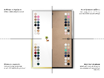 Magnettafel mit silbernem Rahmen Farbe Helloliv