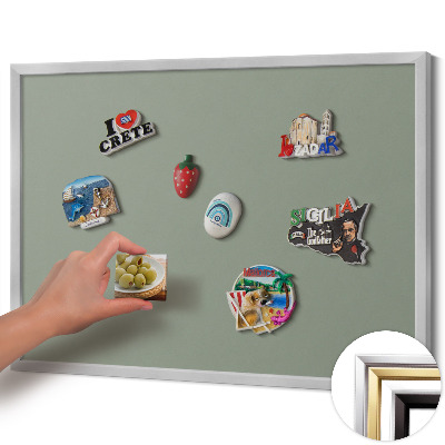 Magnettafel mit silbernem Rahmen Farbe Helloliv